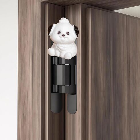 Hinge Heads Decorative Topper Set 6PCS, Home Decoration,Magnetic Hinge Head Toppers Door Hinge, Cute Mini Creative Black Eared Puppy Resin Ornament in Saudi Arabia