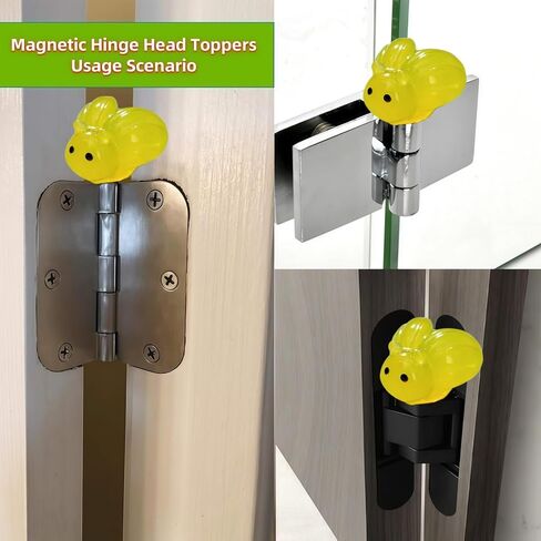 Hinge Heads Decorative Topper Set 6PCS, Home Decoration,Magnetic Hinge Head Toppers Door Hinge, Cute Mini Creative Luminous Insect Firefly Resin Ornament in Saudi Arabia