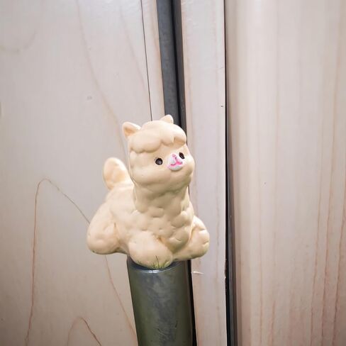 Hinge Heads Decorative Topper Set 4PCS, Home Decoration,Magnetic Hinge Head Toppers Door Hinge, Cute Mini Creative Alpaca Resin Ornament in Saudi Arabia