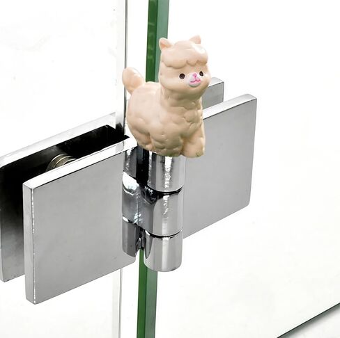 Hinge Heads Decorative Topper Set 4PCS, Home Decoration,Magnetic Hinge Head Toppers Door Hinge, Cute Mini Creative Alpaca Resin Ornament in Saudi Arabia