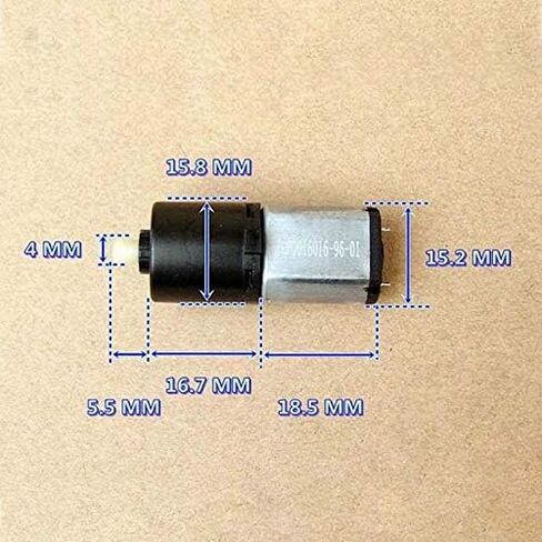 16mm Mini Planetary Geared Electronic Starter, Silent 030 Three-Stage 100:1, Large Torque Micro Gearbox Speed Ruducer Electronic Starter DIY, Accessories in Kuwait