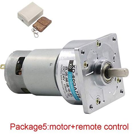 Powerful Micro Permanent Magnet High Torque 24V DC Gear Electronic Starter, 12 Volt Slow Low Speed Adjustable Speed Reversed, Accessories : 24v 400rpm, Voltage : Package5 in Kuwait