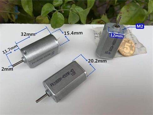 1 قطعة 180 مشغل إلكتروني صغير بتيار مستمر عالي السرعة ، 3.7 فولت طائرة نموذجية ذاتية الصنع ، فرشاة كربون معدنية مشغل إلكتروني ، ملحقات in Kuwait