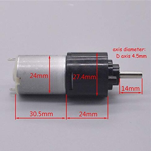 4.5mm D-axis 280 Planetary Geared Electronic Starter, for Model DIY, DC 6V-12V 0.11A-0.2A 60-120rpm Micro Decelerate Machine, Accessories in Kuwait