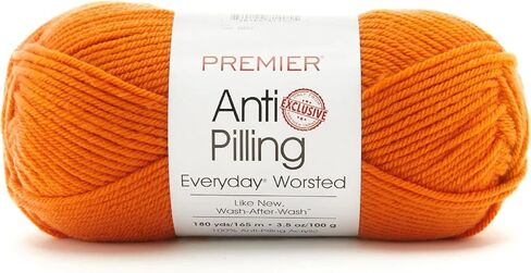 Premier Yarns Anti-Pilling Everyday Worsted Yarn, Soft Acrylic Yarn, Ideal Yarn for Crocheting and Knitting, Machine Washable, 180 yds, Rust in Kuwait