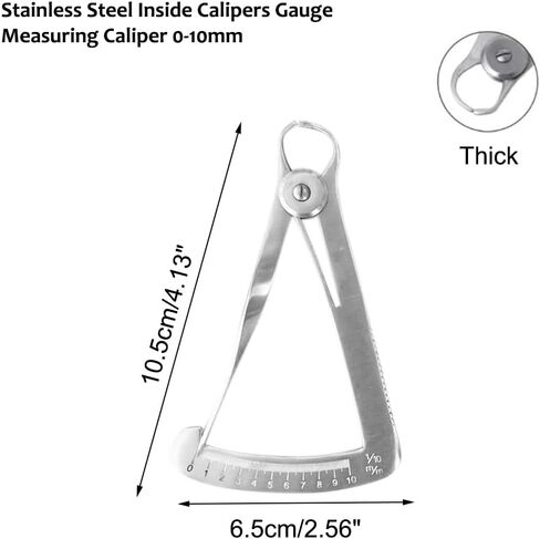Dental Wax Caliper – Precision Measuring Tool for Wax, Rubber, Metal & Leather Sheets (0-10mm) – Spring Action, Dual-Sided Engraved Scale, Stainless Steel(2Pcs) in Saudi Arabia