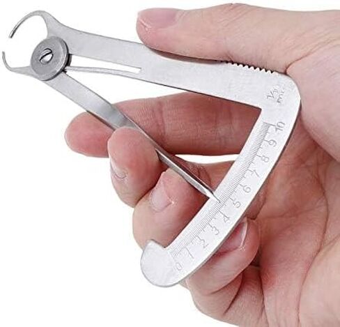 Dental Wax Caliper – Precision Measuring Tool for Wax, Rubber, Metal & Leather Sheets (0-10mm) – Spring Action, Dual-Sided Engraved Scale, Stainless Steel(2Pcs) in Saudi Arabia