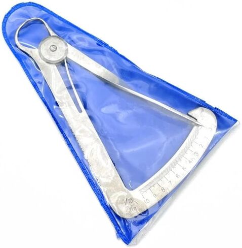 Dental Wax Caliper – Precision Measuring Tool for Wax, Rubber, Metal & Leather Sheets (0-10mm) – Spring Action, Dual-Sided Engraved Scale, Stainless Steel(2Pcs) in Saudi Arabia