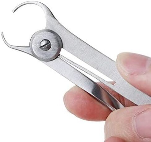 Dental Wax Caliper – Precision Measuring Tool for Wax, Rubber, Metal & Leather Sheets (0-10mm) – Spring Action, Dual-Sided Engraved Scale, Stainless Steel(2Pcs) in Saudi Arabia