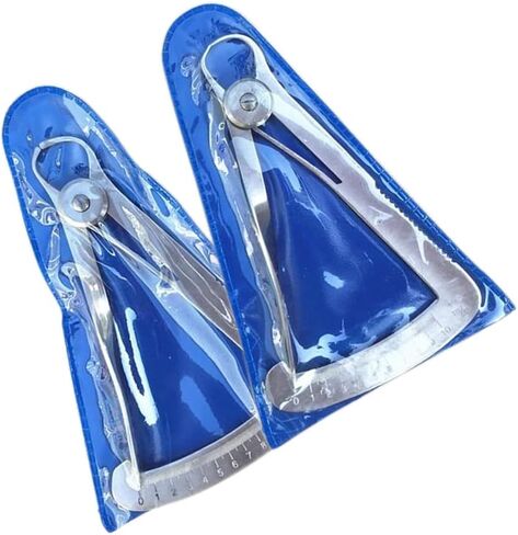 Dental Wax Caliper – Precision Measuring Tool for Wax, Rubber, Metal & Leather Sheets (0-10mm) – Spring Action, Dual-Sided Engraved Scale, Stainless Steel(2Pcs) in Saudi Arabia