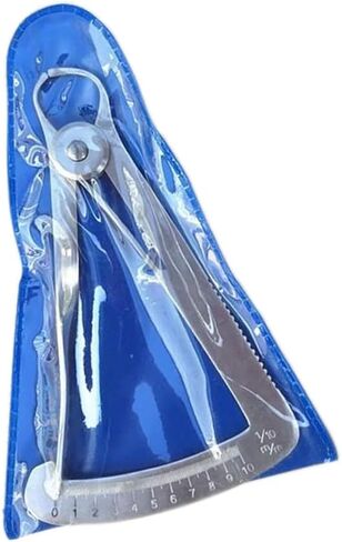 Dental Wax Caliper – Precision Measuring Tool for Wax, Rubber, Metal & Leather Sheets (0-10mm) – Spring Action, Dual-Sided Engraved Scale, Stainless Steel(2Pcs) in Saudi Arabia