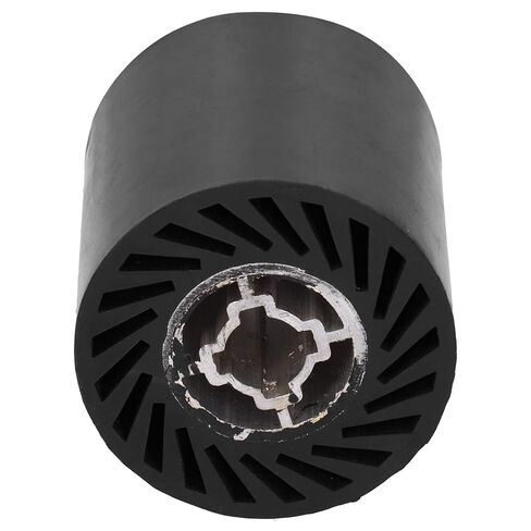 Rubber Polishing Wheel, Wire Drawing Machine Accessory, 90x100mm, Black - High Strength Hard Rubber, Low Noise Operation, Suitable for Stainless Steel Polishing in Saudi Arabia