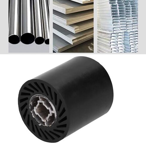 Rubber Polishing Wheel, Wire Drawing Machine Accessory, 90x100mm, Black - High Strength Hard Rubber, Low Noise Operation, Suitable for Stainless Steel Polishing in Saudi Arabia