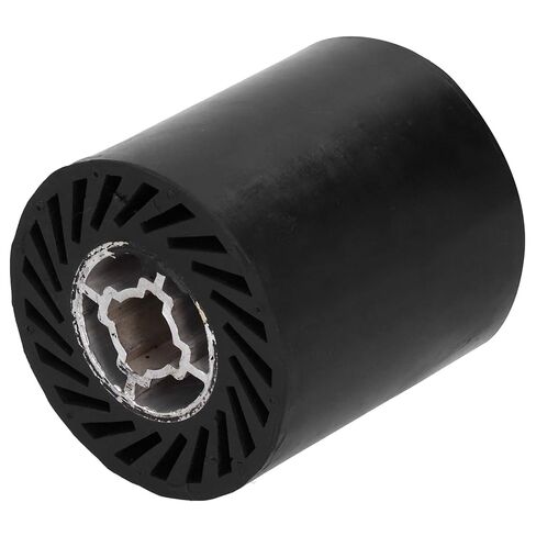 Rubber Polishing Wheel, Wire Drawing Machine Accessory, 90x100mm, Black - High Strength Hard Rubber, Low Noise Operation, Suitable for Stainless Steel Polishing in Saudi Arabia
