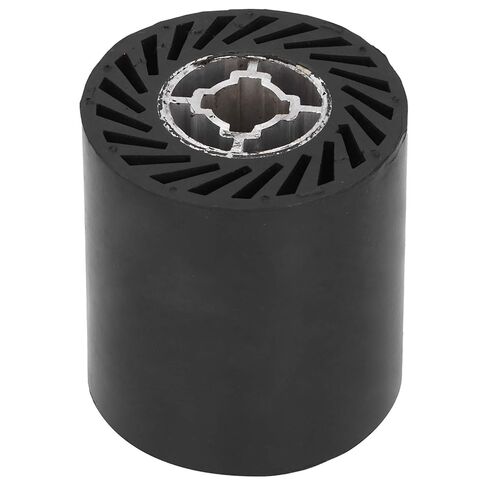 Rubber Polishing Wheel, Wire Drawing Machine Accessory, 90x100mm, Black - High Strength Hard Rubber, Low Noise Operation, Suitable for Stainless Steel Polishing in Saudi Arabia