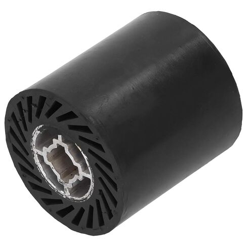 Rubber Polishing Wheel, Wire Drawing Machine Accessory, 90x100mm, Black - High Strength Hard Rubber, Low Noise Operation, Suitable for Stainless Steel Polishing in Saudi Arabia