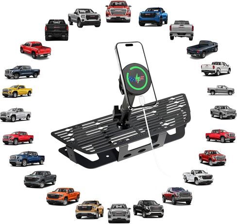 2024 2025 Silverado 1500 Magnetic Phone Mount Compatible with 2022 2023 2024 2025 Chevy Silverado GMC Sierra Accessories Metal Cell Phone Holder Dash Platform Mount(No-Drill Installation) in Kuwait