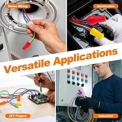 AccEncyc 2000 Pcs Wire Nuts Assortment Kit 5 Sizes Electrical Wire Connectors Nuts, Wire Caps for Quick Connect, Insulating Insert Twist Electric Connectors for Wiring (AWG 22-10) in Saudi Arabia