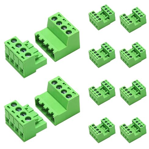 5 أزواج 6 دبوس 5.08 مم موصل كتلة طرفية لولبية قابلة للتوصيل مع قابس فينيكس لكابل 28-12AWG (5 أزواج، 5.08 مم - 6P) in Kuwait