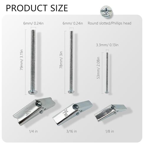 28 Sets Hollow Wall Anchors, Toggle Bolts, Wing Nuts Heavy Duty Metal Drywall Anchor Kit 3 Sizes Butterfly Anchors and Screws for Drywall Ceiling Hang Shelves Hollow Wall (1/8, 3/16, 1/4) in Saudi Arabia
