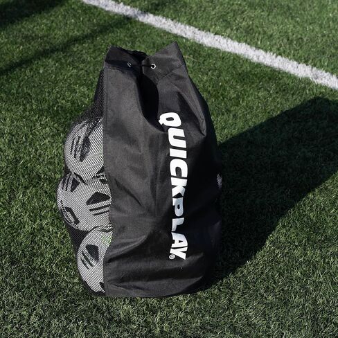 QUICKPLAY 10 Ball Soccer Bag - Soccer Ball Bag for 10 Balls, Portable Football Ball Carry Bag with Breathable Mesh Panels, Durable Soccer Equipment Storage for Training in Saudi Arabia