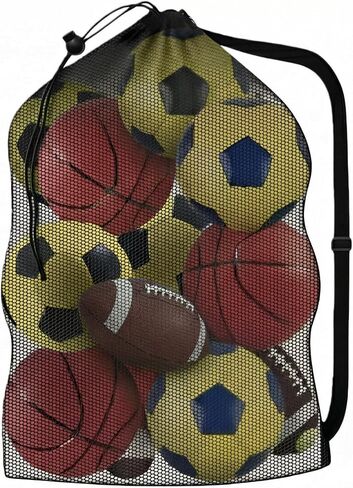 Extra Large Soccer Ball Bag，40x30 Inch Extra Large Mesh Equipment Sack for Coaches, Storage Bag for Basketball, Volleyball, Gym Equipment, Swimming Gear in Kuwait
