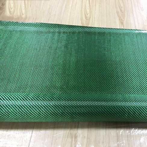 100 سنتيمتر * 50 سنتيمتر ألياف الكربون الأخضر الأراميد الهجين قماش نسيج 3K ألياف الكربون ألياف الأراميد الخضراء 190gsm 0.2 مللي متر سمك in Kuwait
