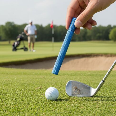 منظف ​​نادي الجولف، مبراة الأخدود مع طرف مبراة احتياطية، ملحقات حقيبة الجولف الأساسية للرجال باللون الأزرق in Kuwait