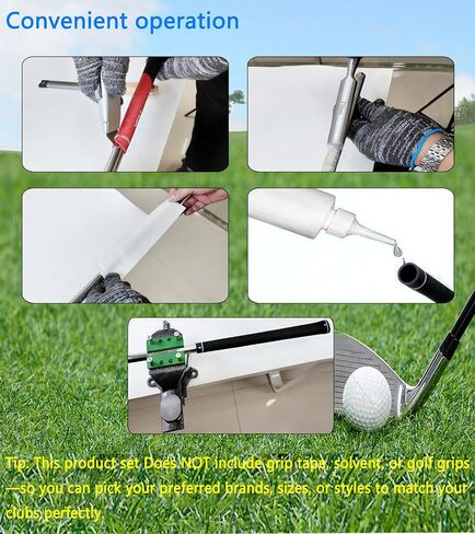 Golf Club Regripping Kit, Optional Professional or Basic Golf Grip Replacement Tools, 2-In-1 Bench Vise or Mini Table Vise, Fixed Rubber Clip, Hook Blade, Grip Tape Remover in Saudi Arabia