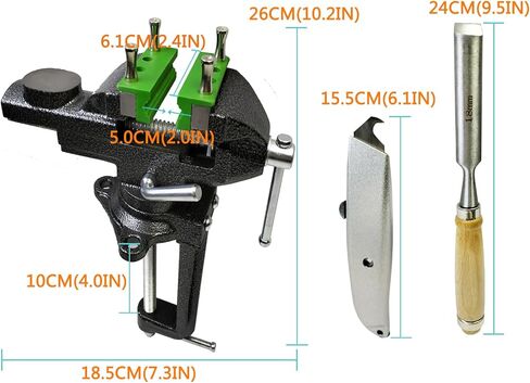 Golf Club Regripping Kit, Optional Professional or Basic Golf Grip Replacement Tools, 2-In-1 Bench Vise or Mini Table Vise, Fixed Rubber Clip, Hook Blade, Grip Tape Remover in Saudi Arabia