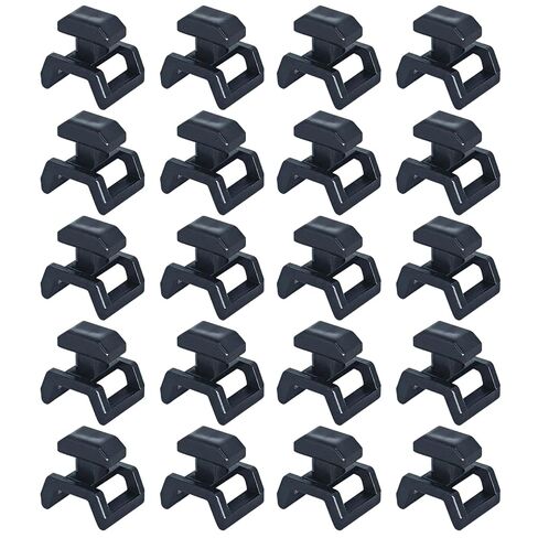 20PCS Series Cable Clips, T-Slot Aluminum Profile Accessories for European Standard Aluminum Extrusion, Linear Rail Cord Organizer for 3D Printer Parts and CNC DIY (Black, 3030) in Saudi Arabia