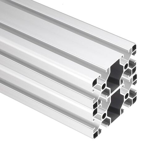 uxcell 2Pcs 250mm 4080 Aluminum Extrusion Profile, European Standard Anodized Linear Rail for 3D Printer Part, CNC Machine, Linear Rail Guide, Black in Kuwait