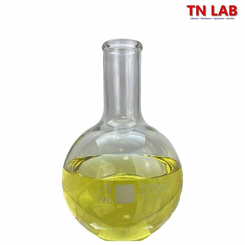 TN LAB 2L Flat Bottom Boiling Flask Thick Wall Borosilciate Glass 2000ml 2L in Kuwait