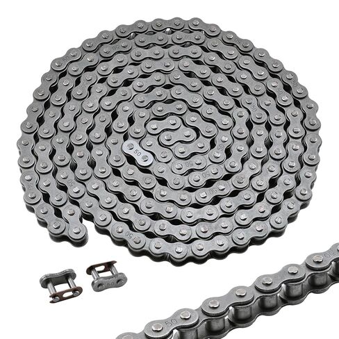 #50 Roller Chain, 10 Feet Carbon Steel Chain with 2 Free Connecting Links in Kuwait