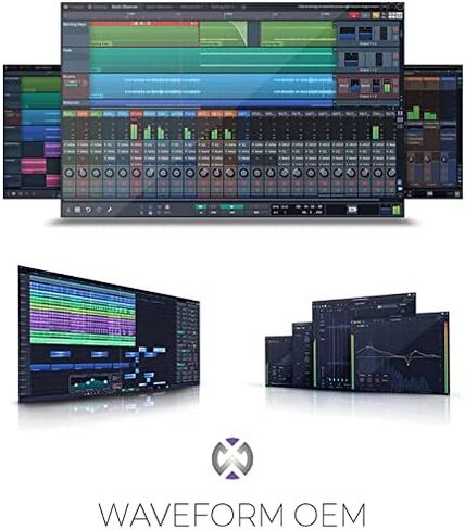 حزمة USB لخلاط غير مزود بالطاقة من Mackie ProFX22v3 ذات 22 قناة مع Waveform OEM DAW، و4x كابل TRS Mophead بطول 10 أقدام، وكابل XLR بطول 4x 10 أقدام، ومحول 2x 1/4 بوصة إلى 3.5 مم، وربطات كابل 10x وقماش من الألياف الدقيقة in Saudi Arabia