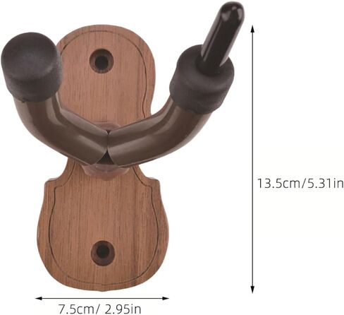 Wall-Mounted Violin Hanger with Black Walnut Wood Base, Violin Hook and Music Instrument Storage Holder for Home and Studio Use in Kuwait