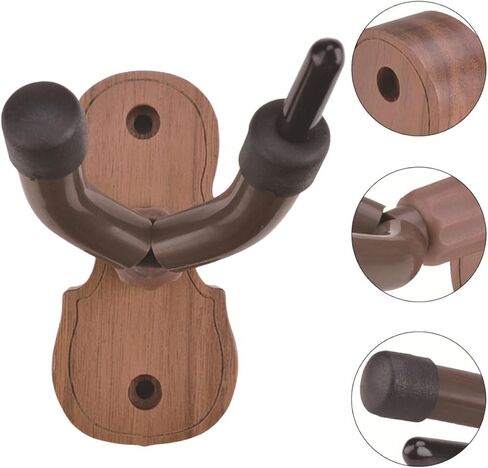 Wall-Mounted Violin Hanger with Black Walnut Wood Base, Violin Hook and Music Instrument Storage Holder for Home and Studio Use in Kuwait