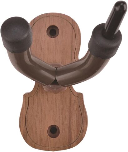 Luxshiny Wall-mount Violin and Hanger with Black Walnut Base Hardwood Wall Rack for Stable Instrument Storage and Elegant Display Secure Violin Hook for Home Studio in Kuwait