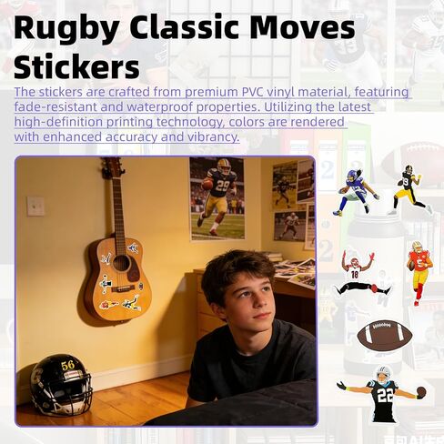 1550 Pcs Sports Helmet Numbers Stickers Self Adhesive Vinyl Helmet Decals 1 Inch and 2 Inch with 50 Rugby Classic Action Stickers for Baseball, Hockey, Football, Lacrosse, Batting (Sheets Multicolor) in Kuwait