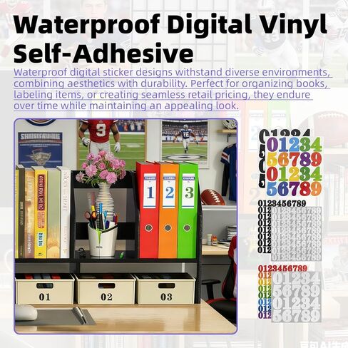 1550 Pcs Sports Helmet Numbers Stickers Self Adhesive Vinyl Helmet Decals 1 Inch and 2 Inch with 50 Rugby Classic Action Stickers for Baseball, Hockey, Football, Lacrosse, Batting (Sheets Multicolor) in Kuwait