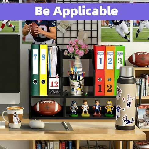 1550 Pcs Sports Helmet Numbers Stickers Self Adhesive Vinyl Helmet Decals 1 Inch and 2 Inch with 50 Rugby Classic Action Stickers for Baseball, Hockey, Football, Lacrosse, Batting (Sheets Multicolor) in Kuwait