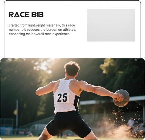 50Pcs Blank Race Bibs for Runners with Lightweight Fabric, Quick-Wear Design, Sturdy Running for Marathon, Athletics, and Outdoor Sports Events in Saudi Arabia