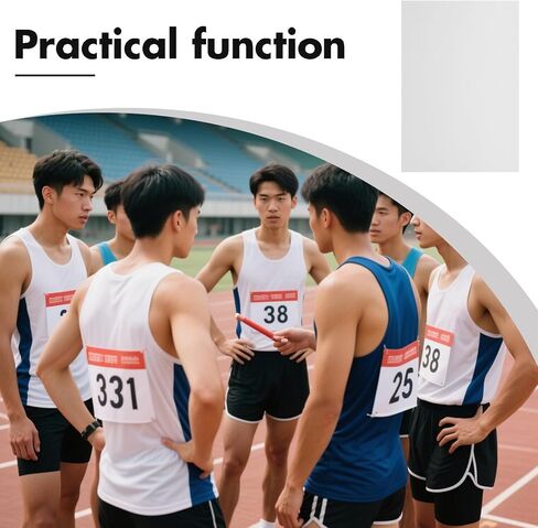 50Pcs Blank Race Bibs for Runners with Lightweight Fabric, Quick-Wear Design, Sturdy Running for Marathon, Athletics, and Outdoor Sports Events in Saudi Arabia