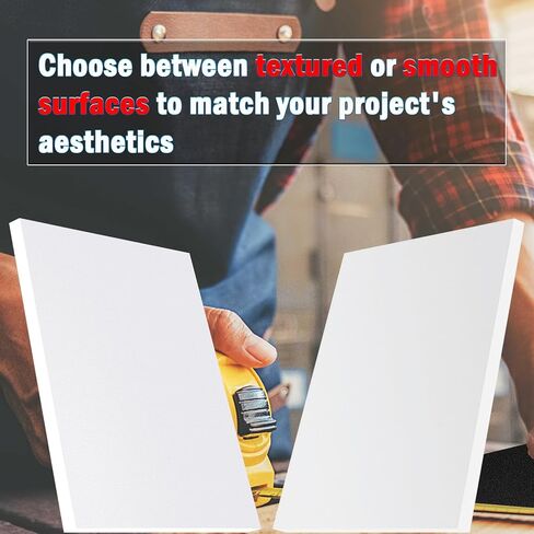 HDPE Plastic Sheet 1/2 Inch Thick 12" x 16", High Density Polyethylene Solid Board with Different Surfaces (Textured Front & Smooth Back), 0.5" Thick DIY Machining Panels for Home, Crafts (White) in Kuwait