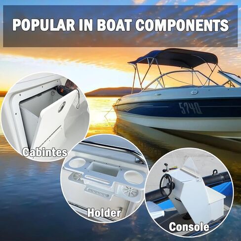 HDPE Plastic Sheet 1/2 Inch Thick 12" x 16", High Density Polyethylene Solid Board with Different Surfaces (Textured Front & Smooth Back), 0.5" Thick DIY Machining Panels for Home, Crafts (White) in Kuwait