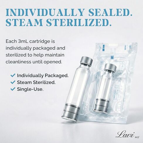 3mL Glass Pen Cartridges – 10 Count – Individually Sealed Single-Use Replacement Cartridges – Compatible with Reusable Injection Pens V1 & V2 in Saudi Arabia