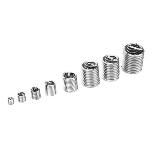200Pcs Stainless Steel Thread Insert M3/M4/M5/M6/M8/M10/M12 Helical Threaded Repair Insert Wire Screw Sleeve Threads Replacement Nicely in Saudi Arabia