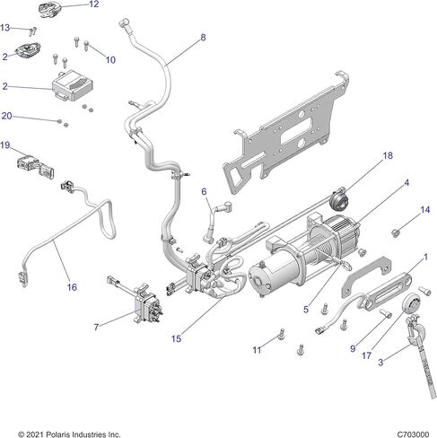 ونش Polaris Ranger، قطعة OEM الأصلية 2204855، الكمية 1 in Saudi Arabia