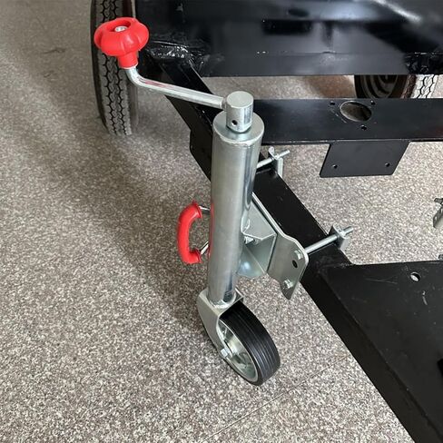 Swivel Trailer Jockey Wheel - Robust Boat Trailer Jockey Wheel with 20 Cm Wheels, Heavy-Duty Bolt-On Swivel Jack, 25.4 Cm Stroke, 750 Kg Telescopic Jockey Whee in Kuwait