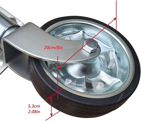 Swivel Trailer Jockey Wheel - Robust Boat Trailer Jockey Wheel with 20 Cm Wheels, Heavy-Duty Bolt-On Swivel Jack, 25.4 Cm Stroke, 750 Kg Telescopic Jockey Whee in Kuwait
